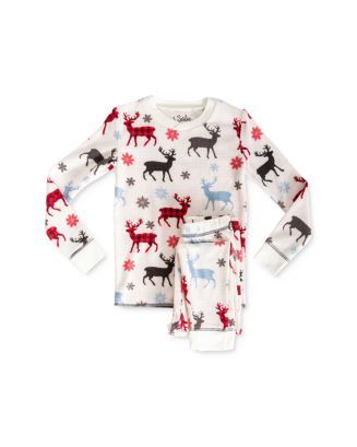 PJ Salvage Girls' Moose Print Tee & Pants Pajama Set - Little Kid, Big Kid Back to Results -  Kid... | Bloomingdale's (US)