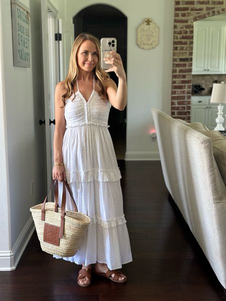 The perfect white Maxi dress for the beach! This one is sold out, but linked the satin version and an Amazon dupe! 

#LTKStyleTip #LTKSaleAlert #LTKSeasonal