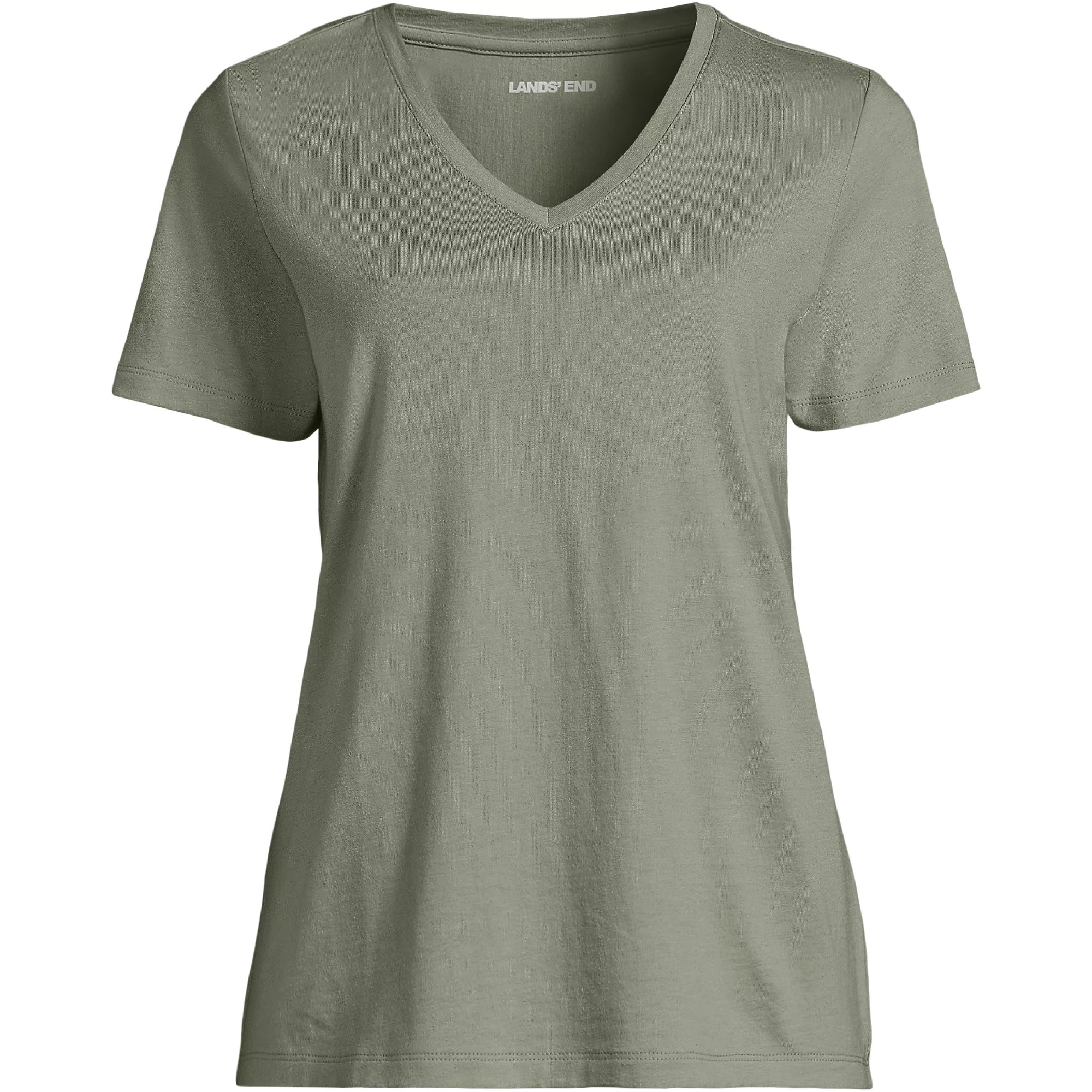 Supima Cotton V-neck T-Shirt | Lands' End (US)