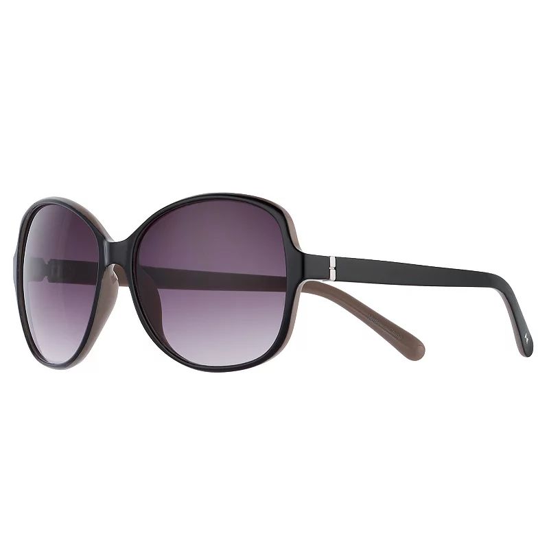 Women's LC Lauren Conrad Bayside Large Square Sunglasses, Black | Kohl's