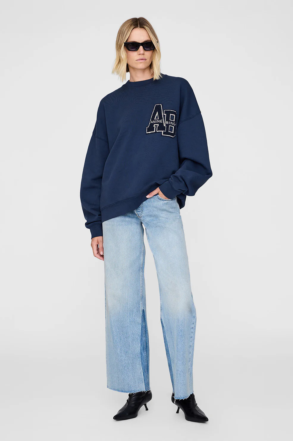 Miles Oversized Sweatshirt Letterman | Anine Bing