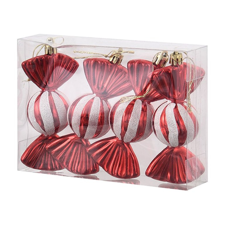 Moocorvic Christmas Candy Ornament 4 Pcs Plastic Candy Cane Christmas Decorations Lollipop Orname... | Walmart (US)