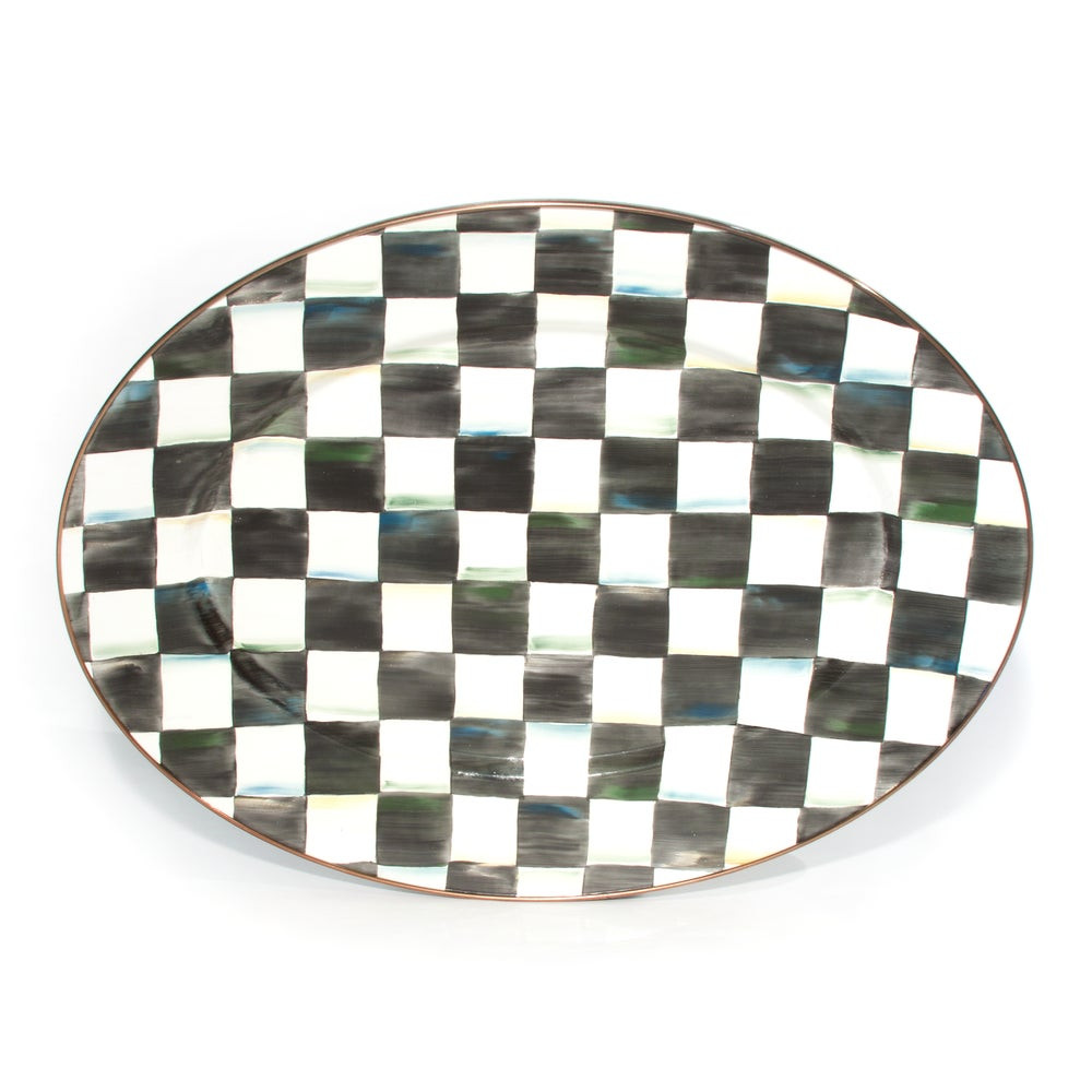 Courtly Check Medium Oval Platter | MacKenzie-Childs