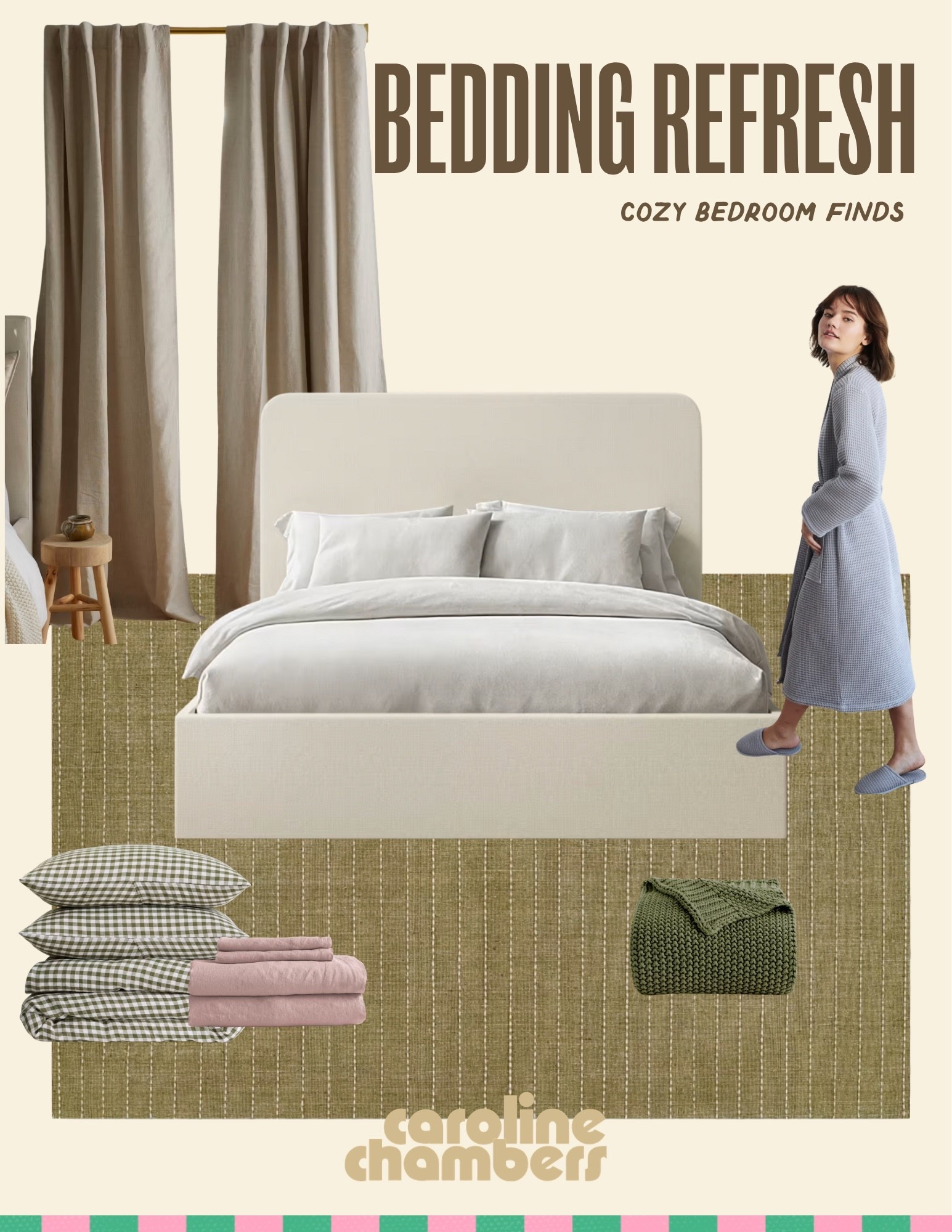 @onequince is my go-to when i want a bedroom to feel elevated without overthinking it.
 bedding, bed, curtains, rugs, robe—everything i reach for to make it feel calm, pulled together, and still easy. #quincepartner

#LTKHome