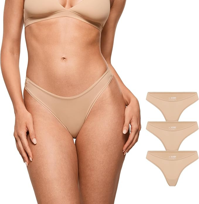 Low Rise V-shaped Thongs 3 Pack by INLYRIC | Amazon (US)