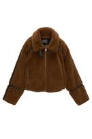 Faux fur jacket | PULL and BEAR UK