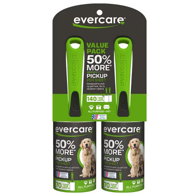 Evercare Pet Twin Pack Lint Roller - 70 Sheets/2pk | Target