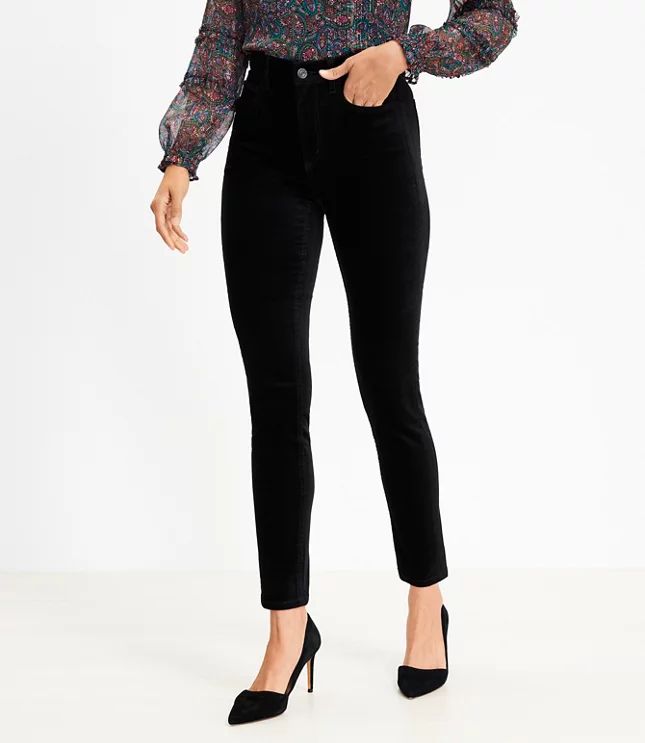 Petite Velvet Skinny Pants | LOFT