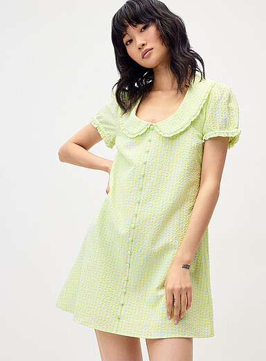 Peter Pan collar seersucker dress | Simons