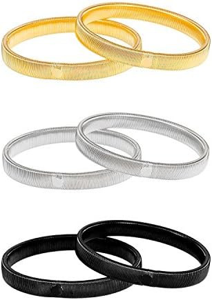 Pangda 3 Pairs Sleeve Garters Anti-slip Shirt Sleeve Holders Garters Stretch Metal Armbands for W... | Amazon (US)