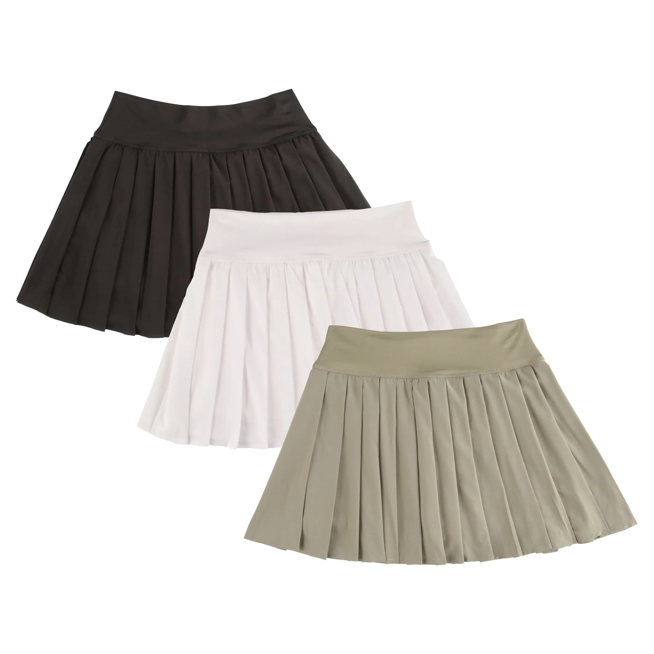 No Boundaries Juniors Pleated Tennis Skort, 3-Pack, Sizes XS-XXXL - Walmart.com | Walmart (US)