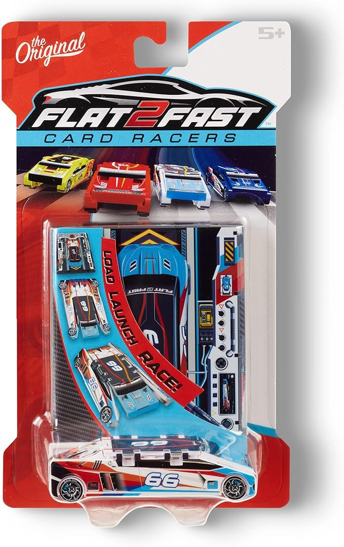 Sky Blue 66 Card Racer | Load, Launch, Race - Pocket-Sized Racecar Toy Ages 5 and up (Sold Each) | Amazon (US)