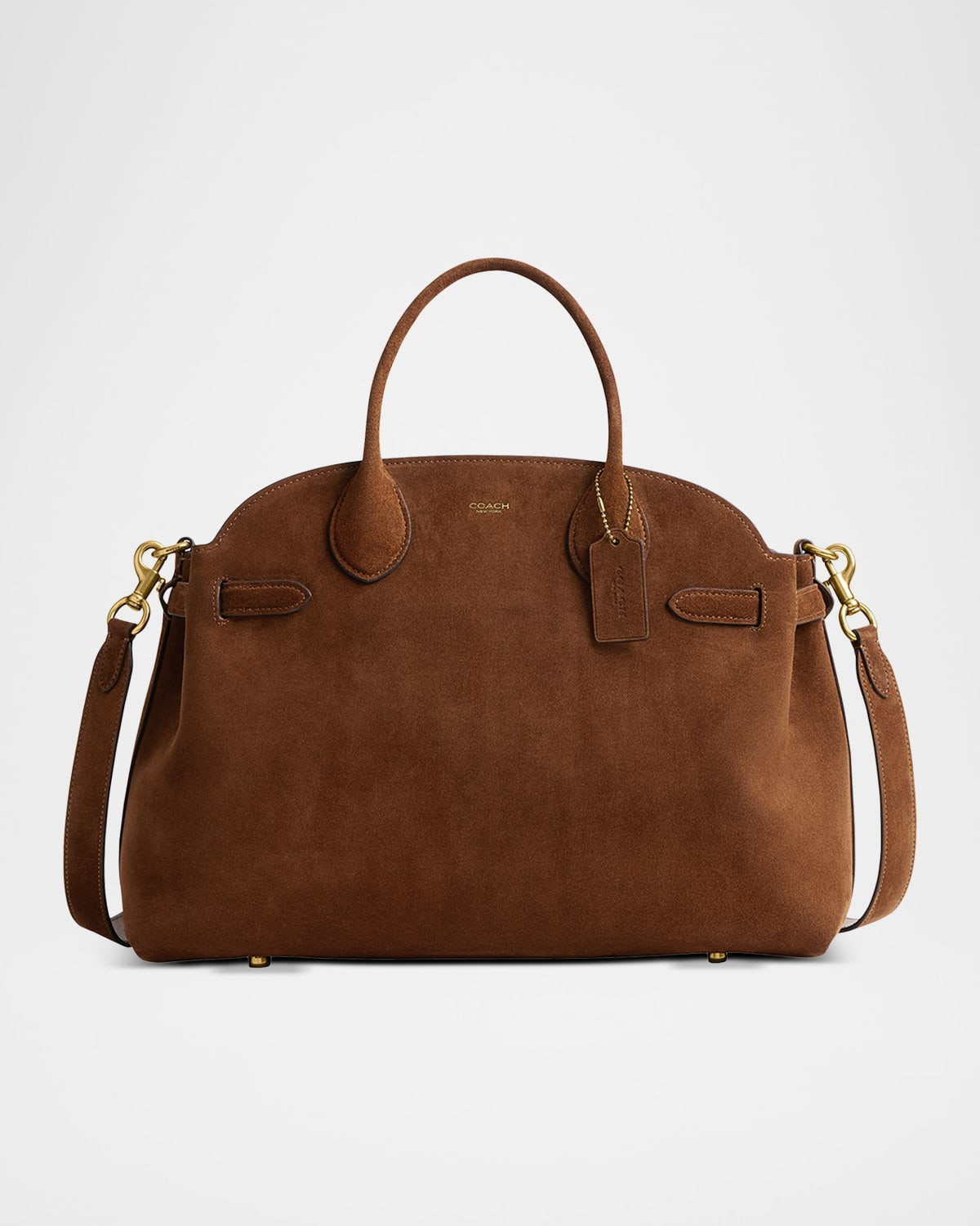 Empire 40 Soft Suede Carryall Crossbody Bag | Neiman Marcus
