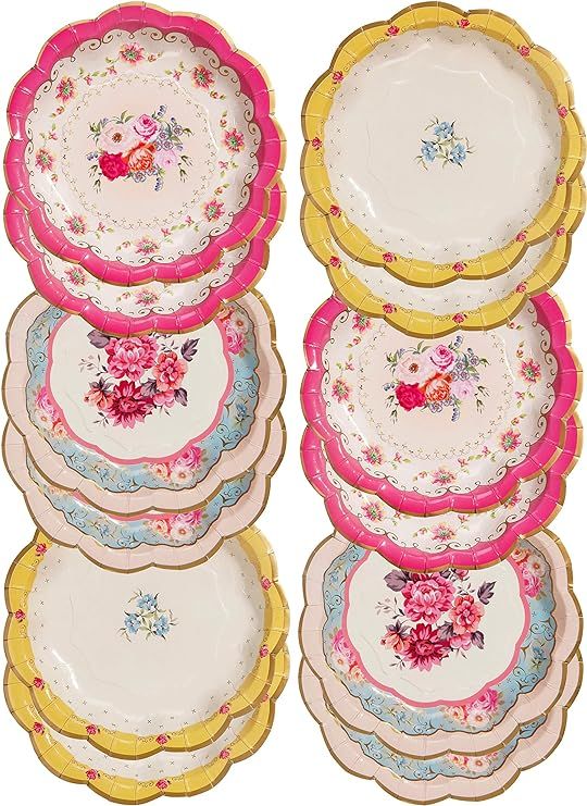 Talking Tables Truly Scrumptious Disposable Plates, 12 count, 6.5 inches for Tea Party or Birthda... | Amazon (US)