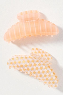 Patterned Hair Claw Clips, Set of 2 | Anthropologie (US)