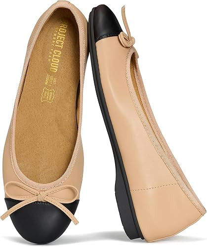 Project Cloud Ballet Flats for Women Shoes - Memory Foam Insole and Lightweight Mary Jane Flats -... | Amazon (US)