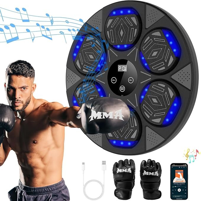 LOLBOX 2024 Music Boxing Machine, Smart Bluetooth Boxing Trainer with Boxing Gloves, Boxing Wall ... | Amazon (US)