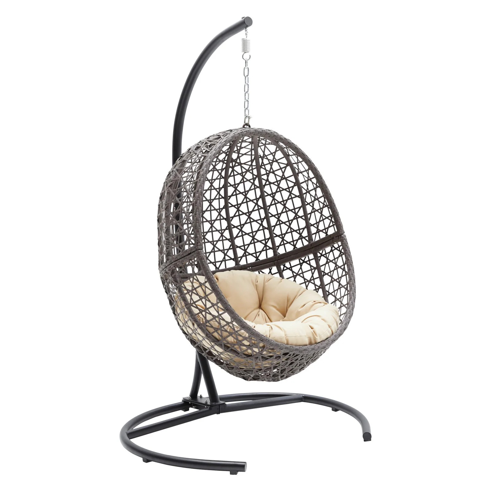 Belham Living Resin Wicker Hanging Egg Chair with Cushion and Stand | Walmart (US)