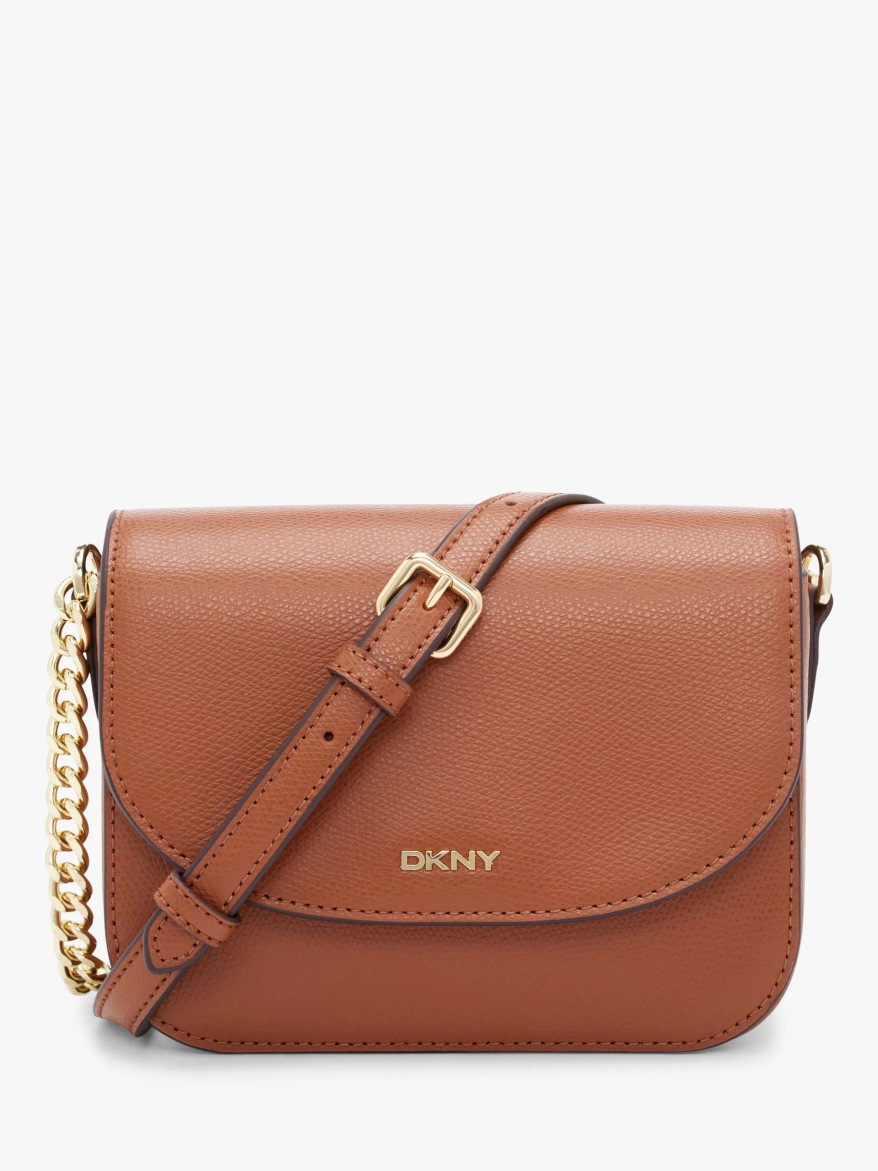 DKNY Felicia Cross Body Leather Bag, Caramel | John Lewis (UK)