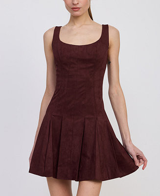 Women's Delphine Pleated A-line Mini Dress | Macy's