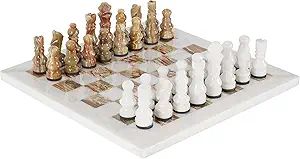 Radicaln Marble Chess Set 12 Inches White and Green Onyx Handmade Chess Board Game for Adults - 1... | Amazon (US)