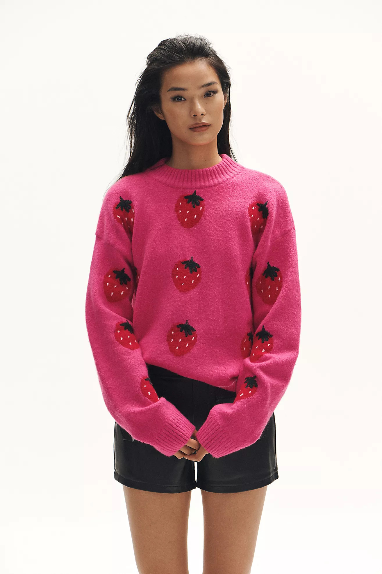 English Factory Strawberry Crew-Neck Sweater | Anthropologie (US)