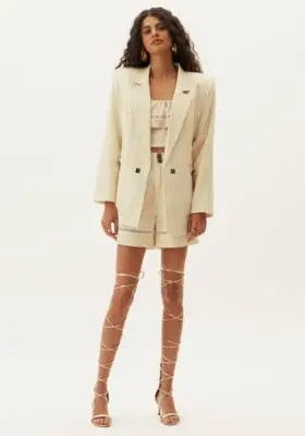 Blazer Alongado Listrado Lança Perfume | Dafiti (BR)