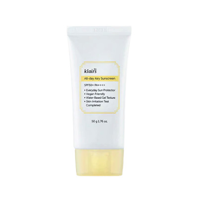 Shop Dear, Klairs - All-day Airy Sunscreen SPF50+ PA++++ - 50g  | STYLEVANA | Stylevana