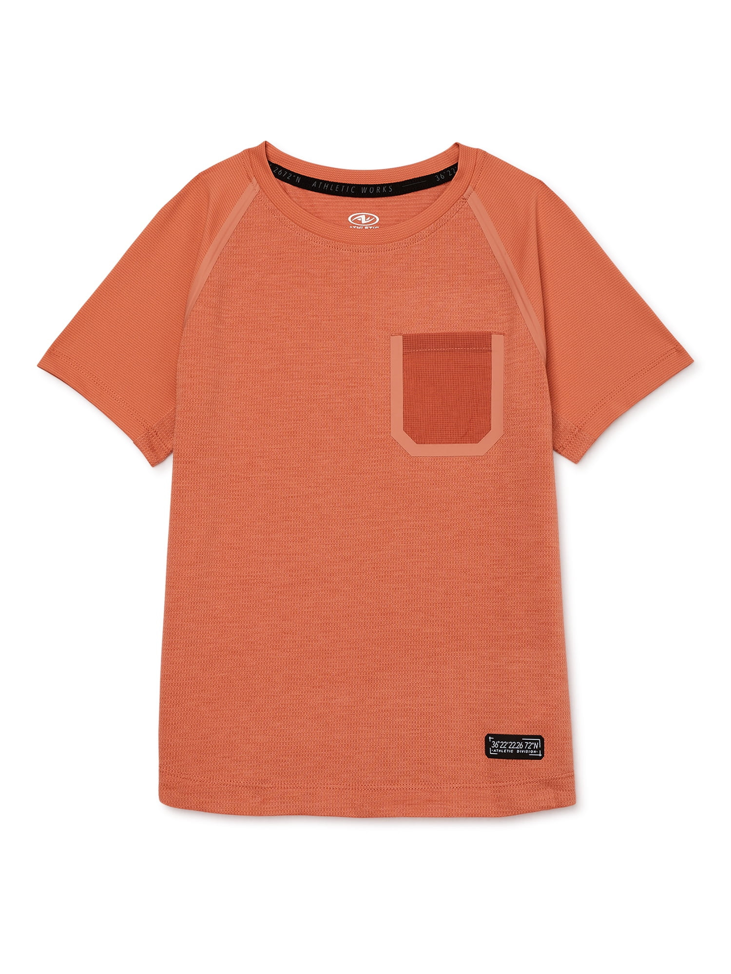 Athletic Works Boys Mixed Media Tee with Short Sleeves, Sizes 4-18 & Husky | Walmart (US)