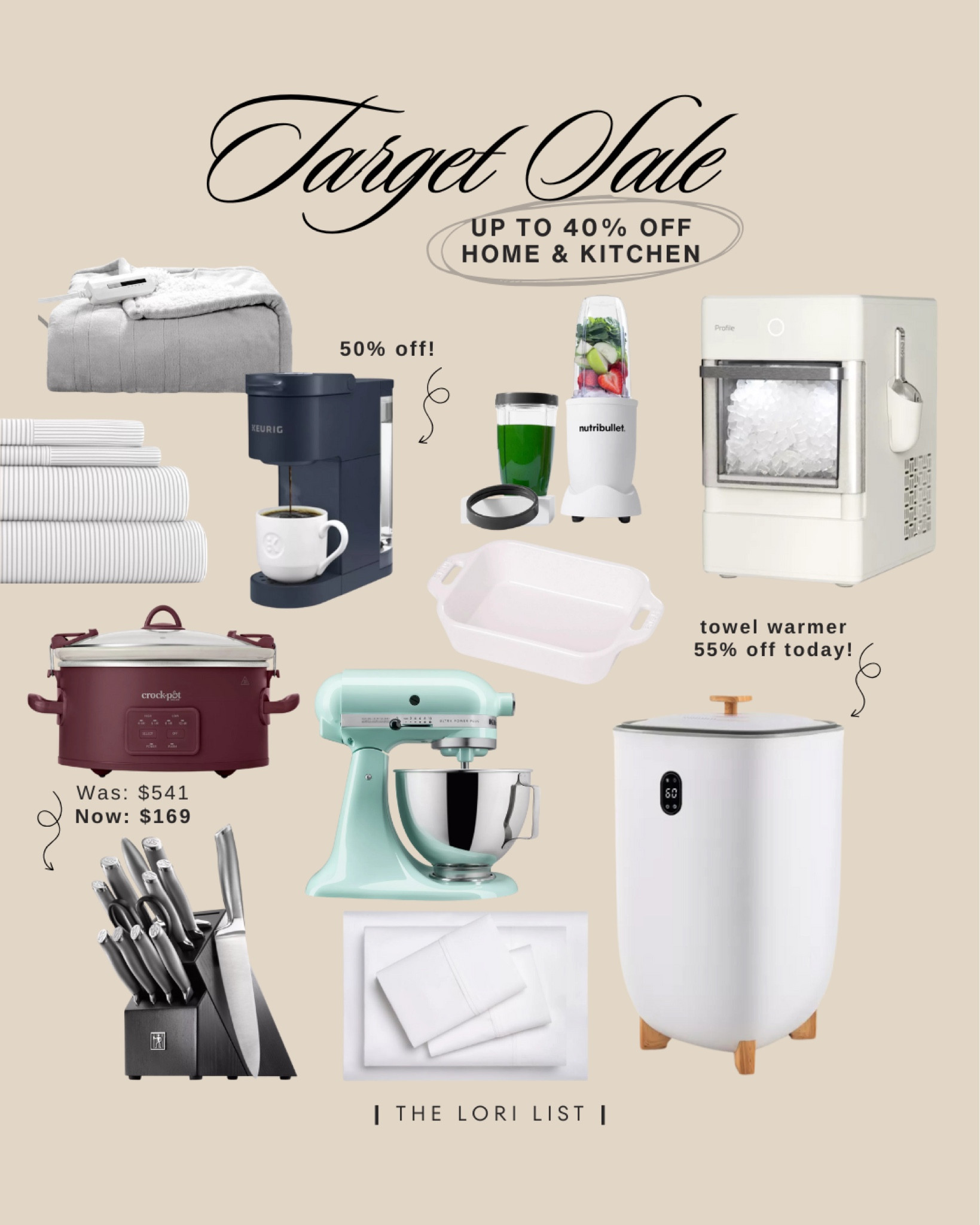 Target Sale Picks ✨ Up to 40% off home and kitchen essentials! 😍🎉

Target home, target kitchen, target deal, target deals, target home sale, target kitchen sale, cookware deals, cookware sale, home markdowns, home deals, home deal, crockpot, knife set, keurig on sale, ice maker, ninja sale, towel warmer, host gifts, hostess gifts, host gift guide, holiday gift guide, bedding, bed sheets, cozy home finds, Target find, Target finds 

#LTKGiftGuide #LTKSaleAlert #LTKHome