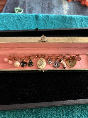Vintage Juicy Couture Gold Tone Charm Bracelet 8 Charms Christmas In Box | eBay | eBay US