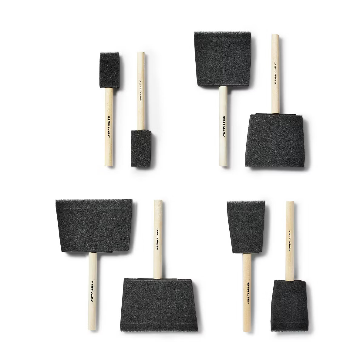 8ct Foam Brush Variety Pack - Mondo Llama\u2122: Artist Paint Applicators for Watercolor & Acryli... | Target