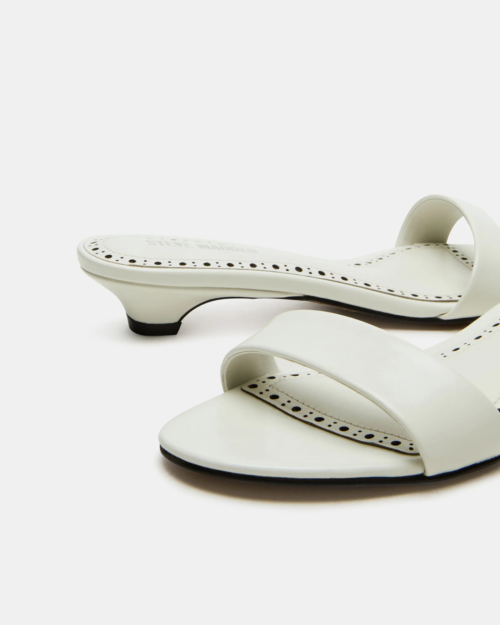 BERRY White Women's Mule Kitten Heel | Steve Madden (US)