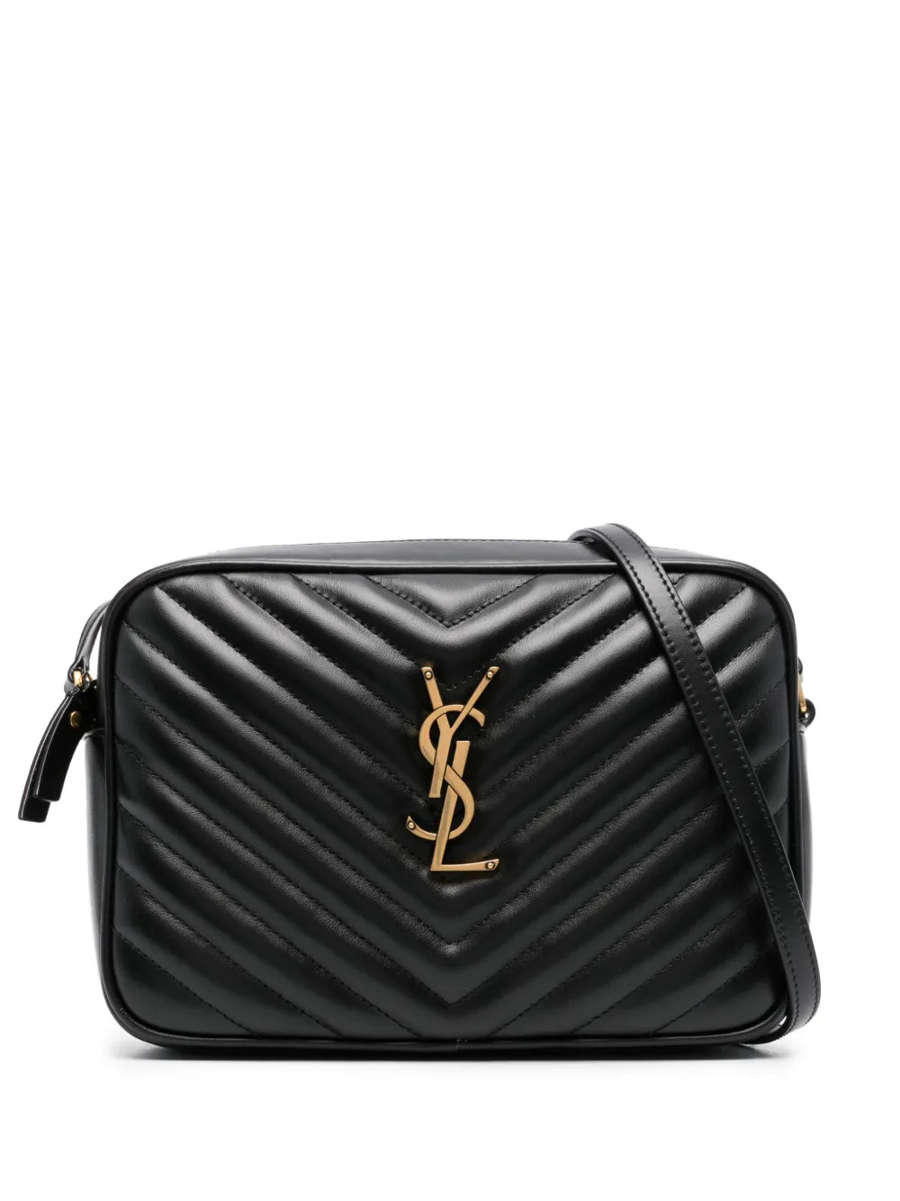 Saint Laurent Lou Quilted Crossbody Bag  | Black | FARFETCH | Farfetch Global