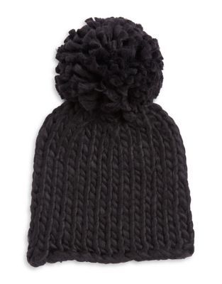 Embroidered Pom Beanie | Lord & Taylor