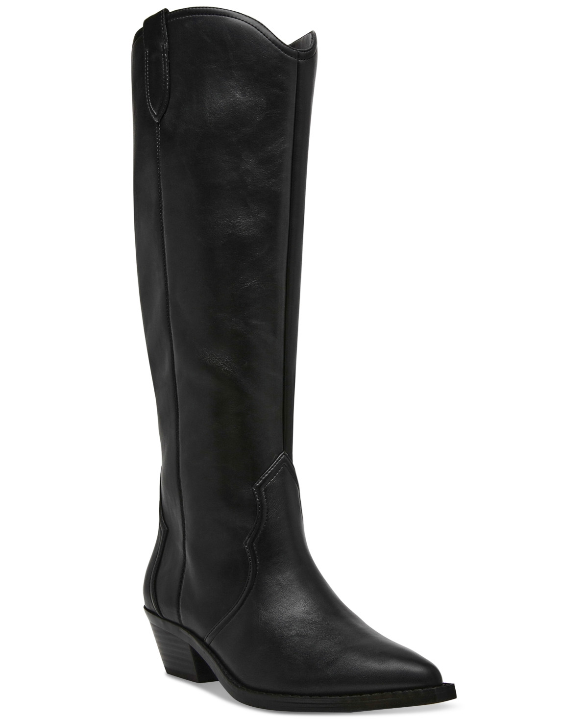 Dv Dolce Vita Women's Kit Knee-High Wide Calf Cowboy Boots - Black Smooth | Macy's