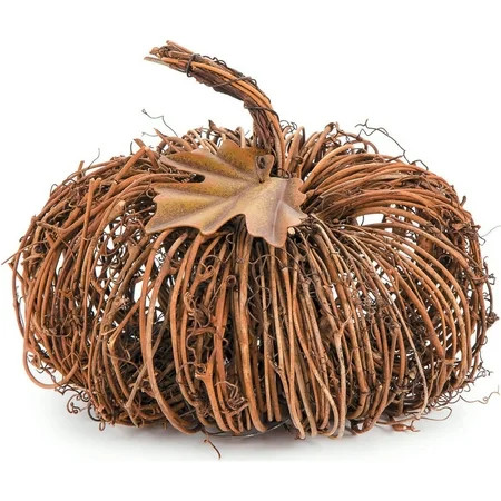Natural Twig Pumpkin 6""- | Walmart (US)