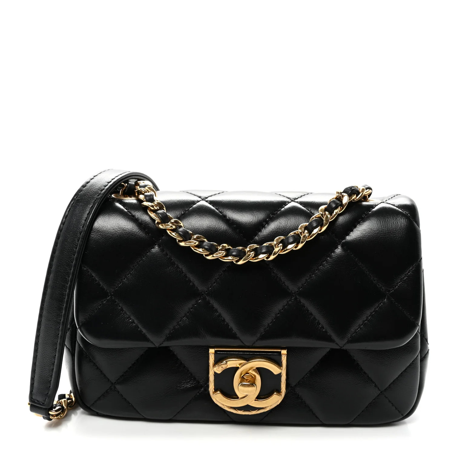 Chanel Lambskin Quilted Mini Flap Black 1883427 | FASHIONPHILE (US)