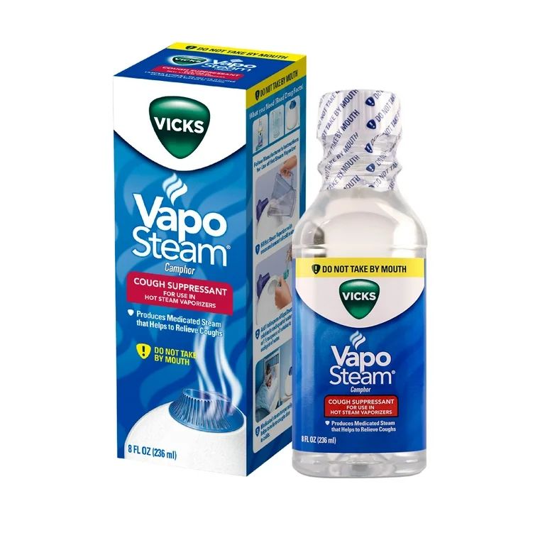 Vicks Vapo Steam Cough Suppressant, Liquid for Use in Vicks Hot Vaporizers, 8 fl oz, VIN008V1 | Walmart (US)