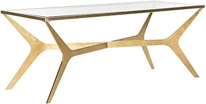 Safavieh Home Collection Edythe Gold Leaf Coffee Table | Amazon (US)