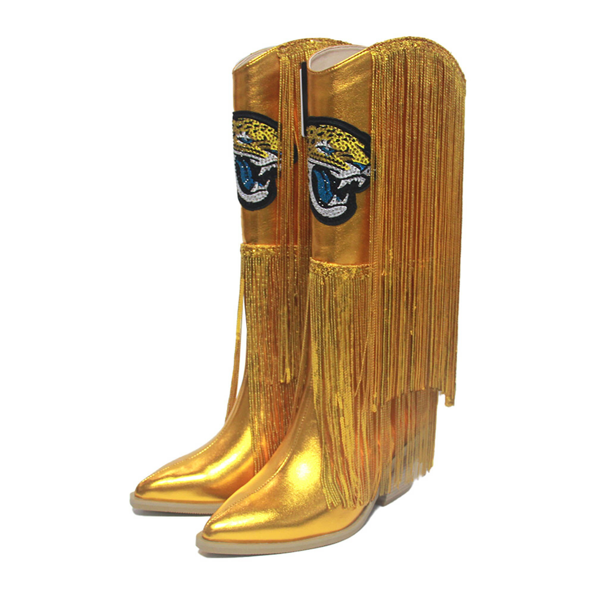 Women's Jacksonville Jaguars Cuce Fringe Boot With Sequin Detail | NFL Shop