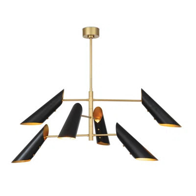 Vest Chandelier (White and Natural Brass) | Perigold