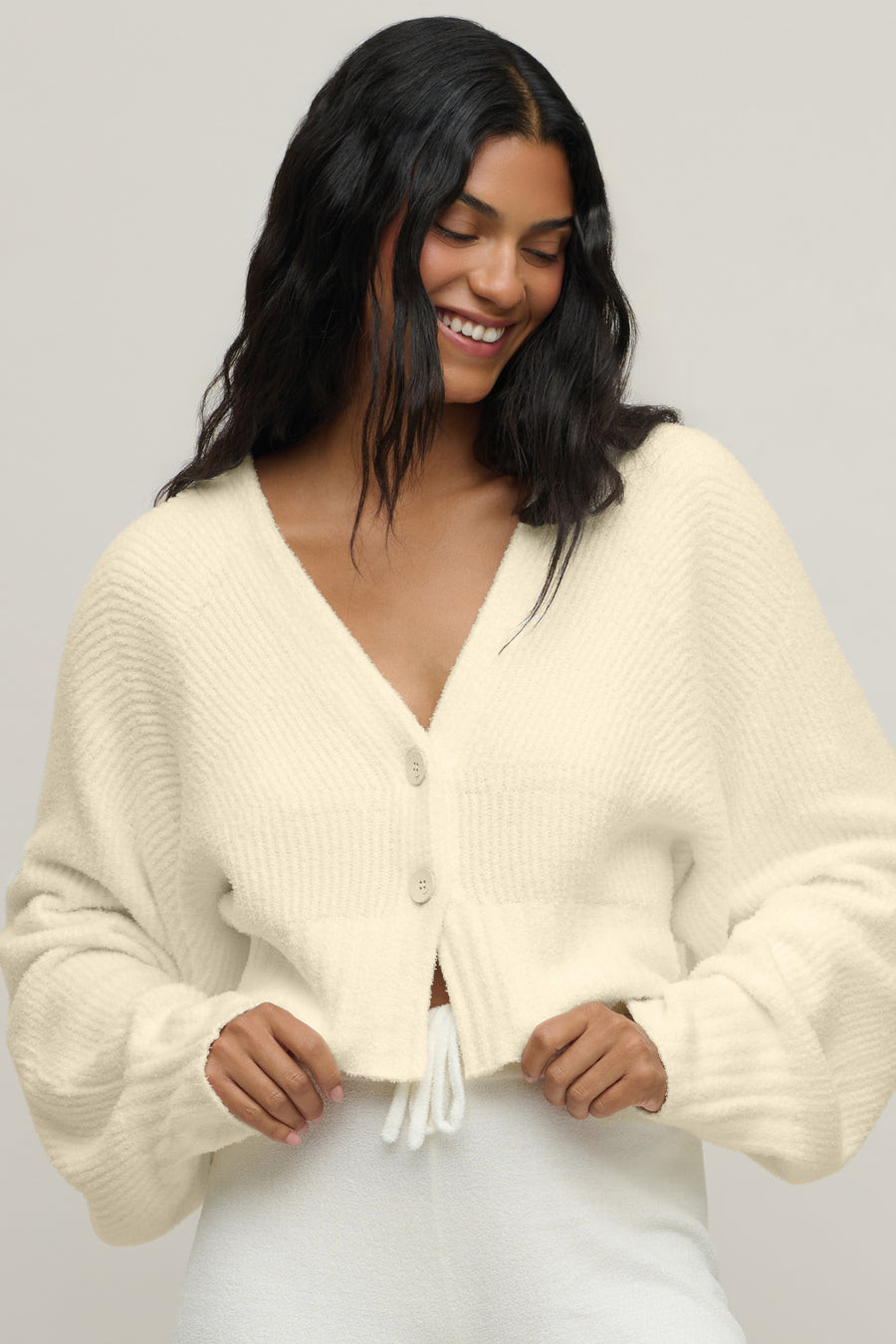 CozyChic Lite® Cotton Ribbed Button Front Cardigan | Barefoot Dreams