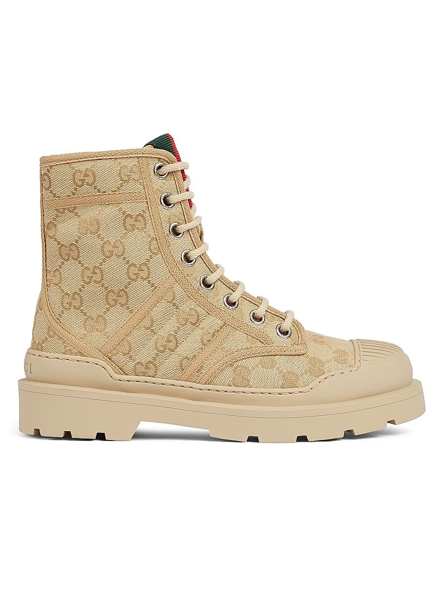 Women's New Sherlin Monogram Ankle Boots - New Sand - Size 5 | Saks Fifth Avenue