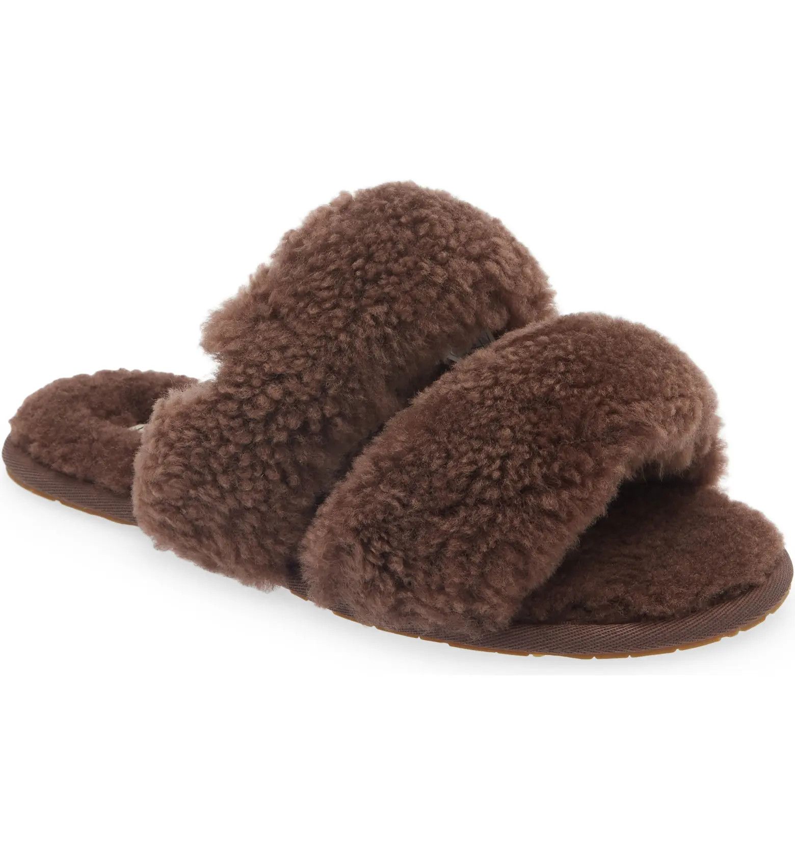 Maxi Curly Genuine Shearling Scuffetta Slipper (Women) | Nordstrom