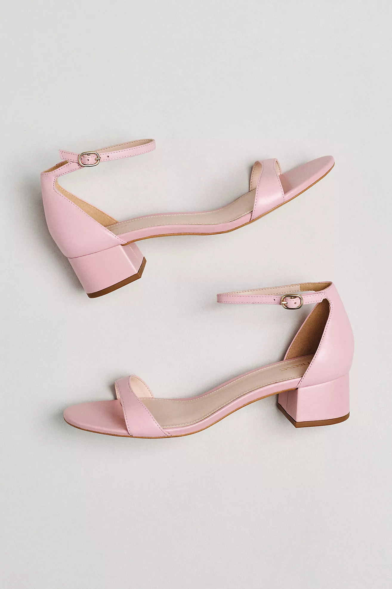 Maeve Ankle-Strap Low Block Heels | Anthropologie (US)