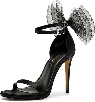 DREAM PAIRS Women's High Stiletto Heels for Women Open Toe Adjustable Bow Ankel Strap Pump Heeled... | Amazon (US)