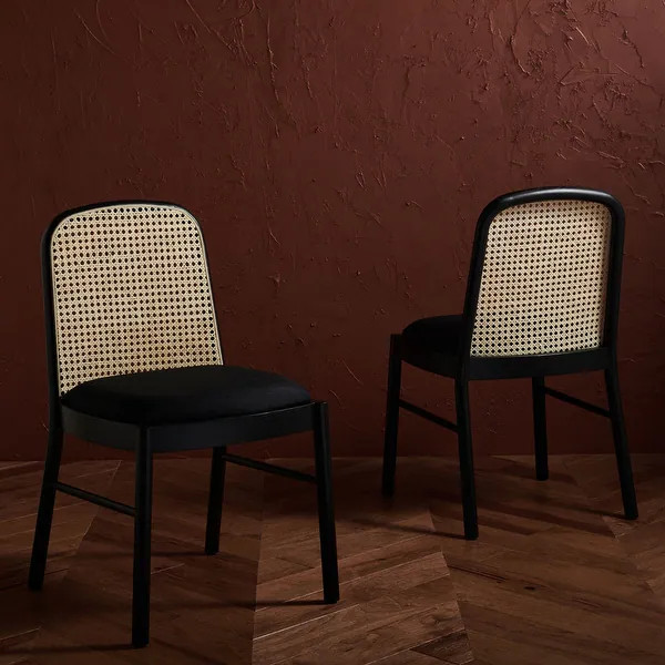 SAFAVIEH Couture Annmarie Rattan Back Dining Chair (Set of 2) - 18 in. W x 20 in. D x 33 in. H | Bed Bath & Beyond