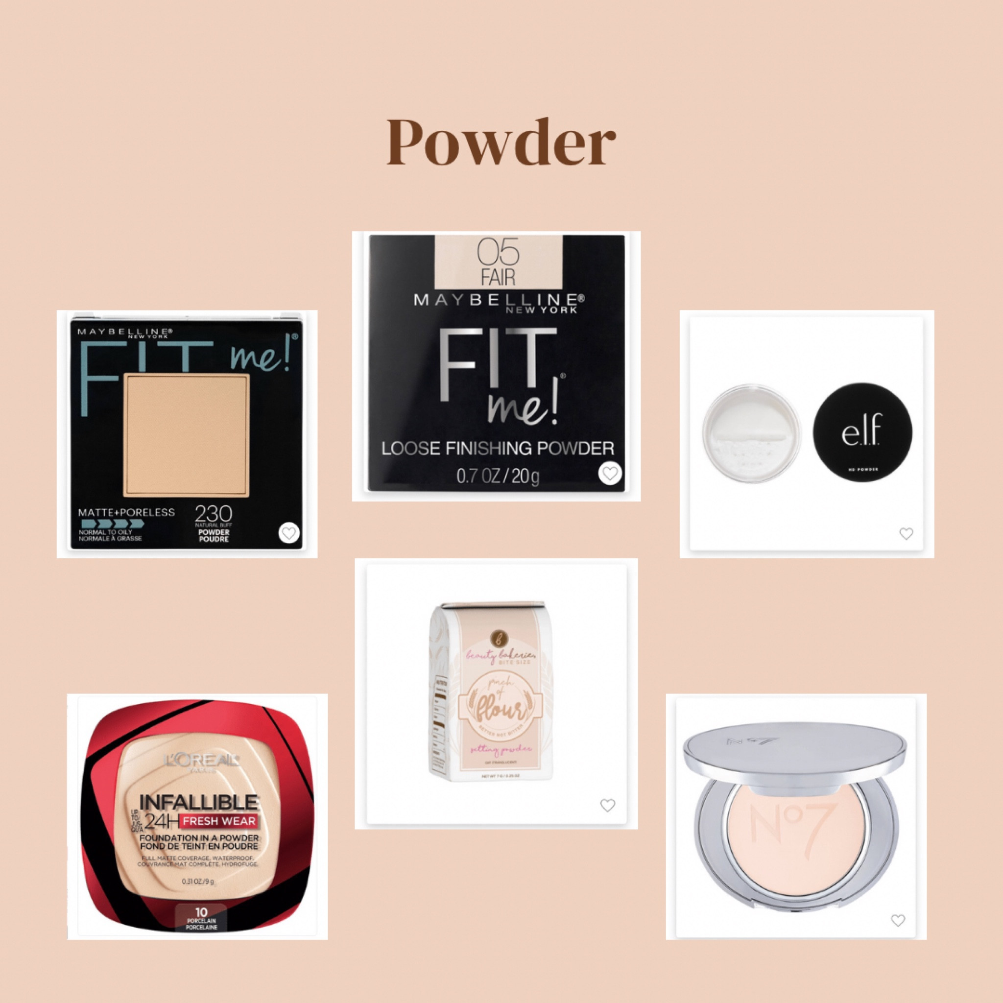Drugstore favs - powders 

#LTKbeauty #LTKFind #LTKGiftGuide