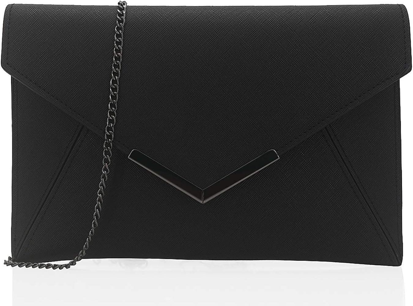 Dexmay Women Envelope Clutch Handbag Medium Saffiano Leather Foldover Clutch Purse | Amazon (US)